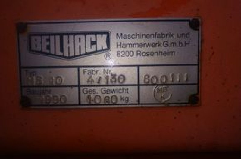 Schneefräse typu Beilhack HS 10, Gebrauchtmaschine v Kienberg (Obrázek 3)