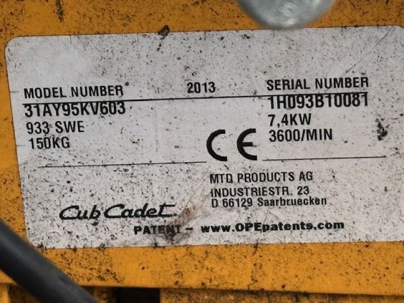 Schneefräse of the type Cub Cadet Schneefräse 933 SWE, 84cm 10PS, gebraucht, Gebrauchtmaschine in Tamsweg (Picture 12)