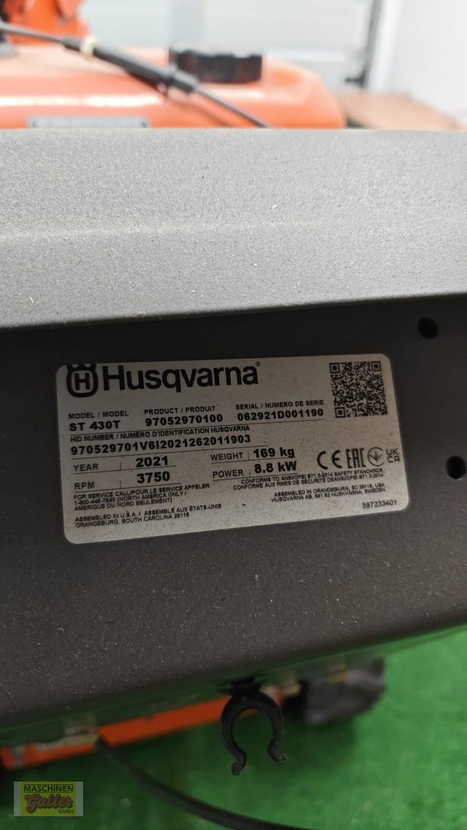 Schneefräse a típus Husqvarna Neuwertige Schneefräse ST 430T mit Raupenantrieb, Gebrauchtmaschine ekkor: Kötschach (Kép 2)