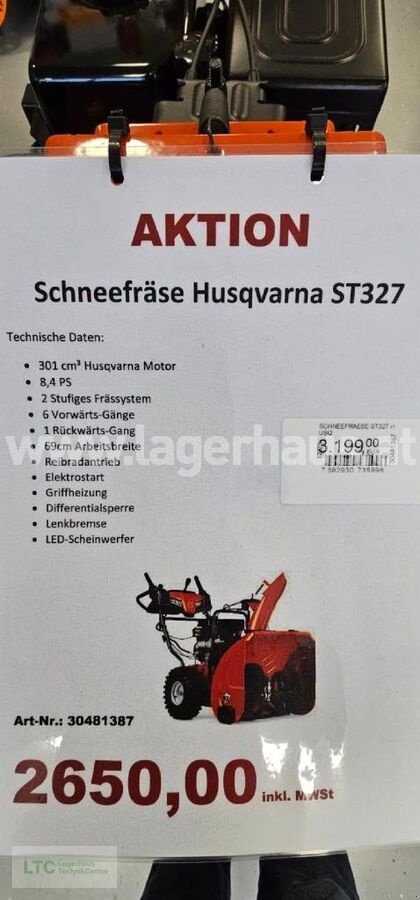 Schneefräse des Typs Husqvarna ST327, Neumaschine in Schärding (Bild 2)