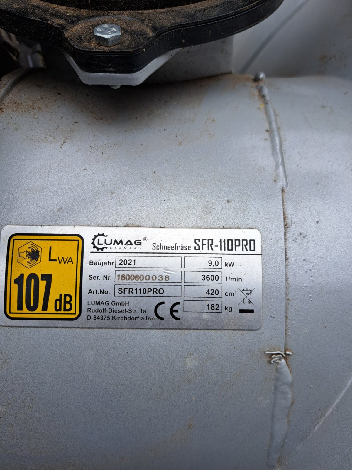 Schneefräse Türe ait Lumag SFR110PR, Gebrauchtmaschine içinde Ottenhöfen (resim 8)