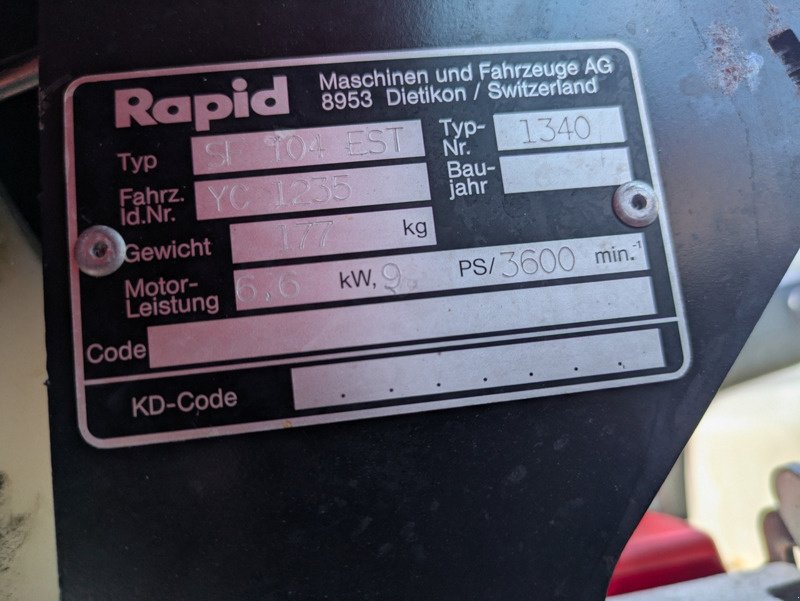 Schneefräse des Typs Rapid SF 104 FST Schneefräse, Gebrauchtmaschine in Chur (Bild 7)