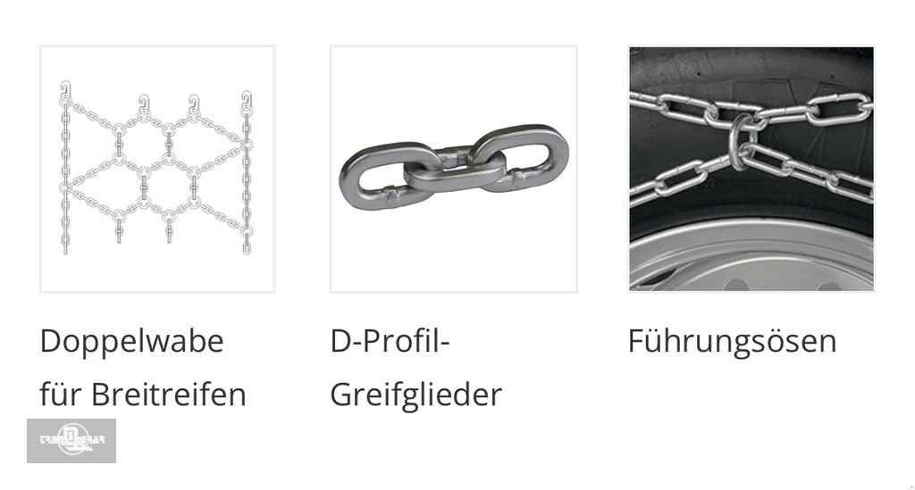 Schneekette typu Ottinger Netz E - Netzketten in verschiedenen Dimensionen, Neumaschine v Rankweil (Obrázok 2)