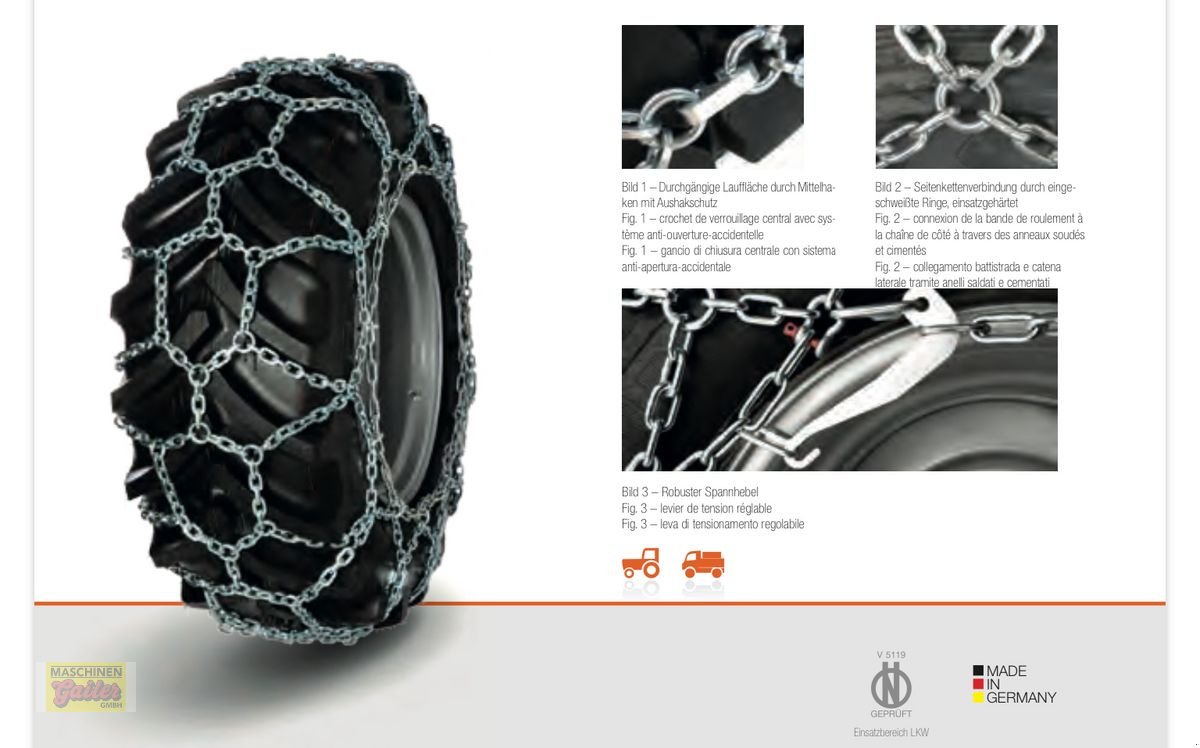 Schneekette типа Rex Netzkette 8mm zu 600/65R38, Neumaschine в Kötschach (Фотография 1)