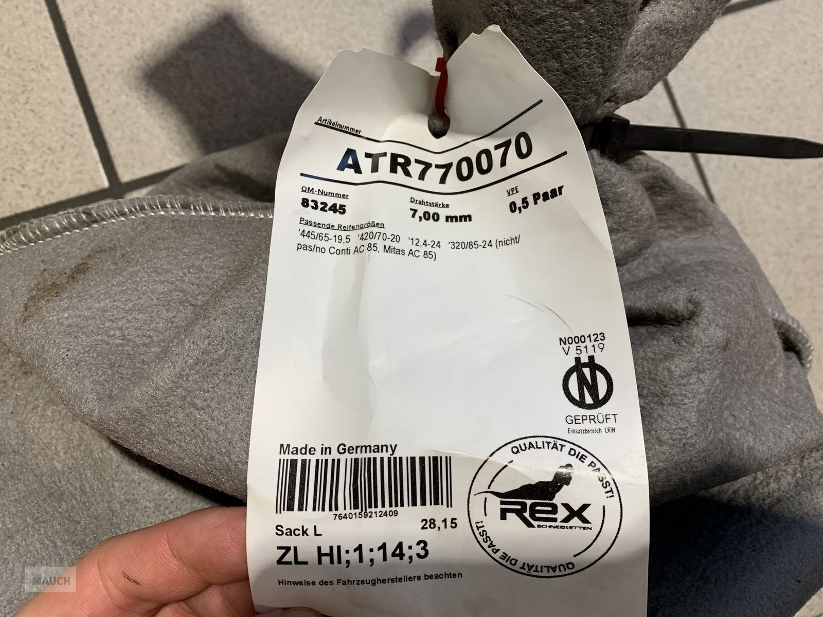 Schneekette a típus Rex Schneeketten 420/70-20 od. 320/85-24, Gebrauchtmaschine ekkor: Eben (Kép 2)