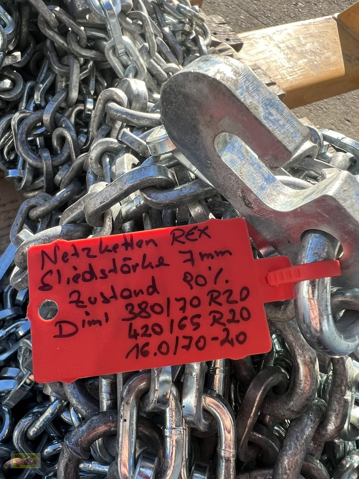 Schneekette des Typs Rex WNL-Netzketten 7 mm zu 380/70R20, Gebrauchtmaschine in Kötschach (Bild 10)