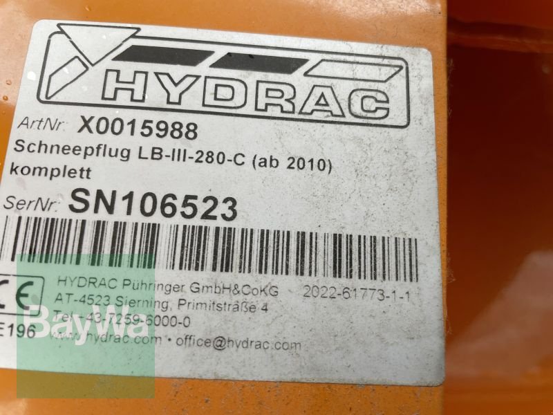 Schneepflug des Typs Hydrac HYDRAC LB-III 280 CGT, Gebrauchtmaschine in Erbach (Bild 3)