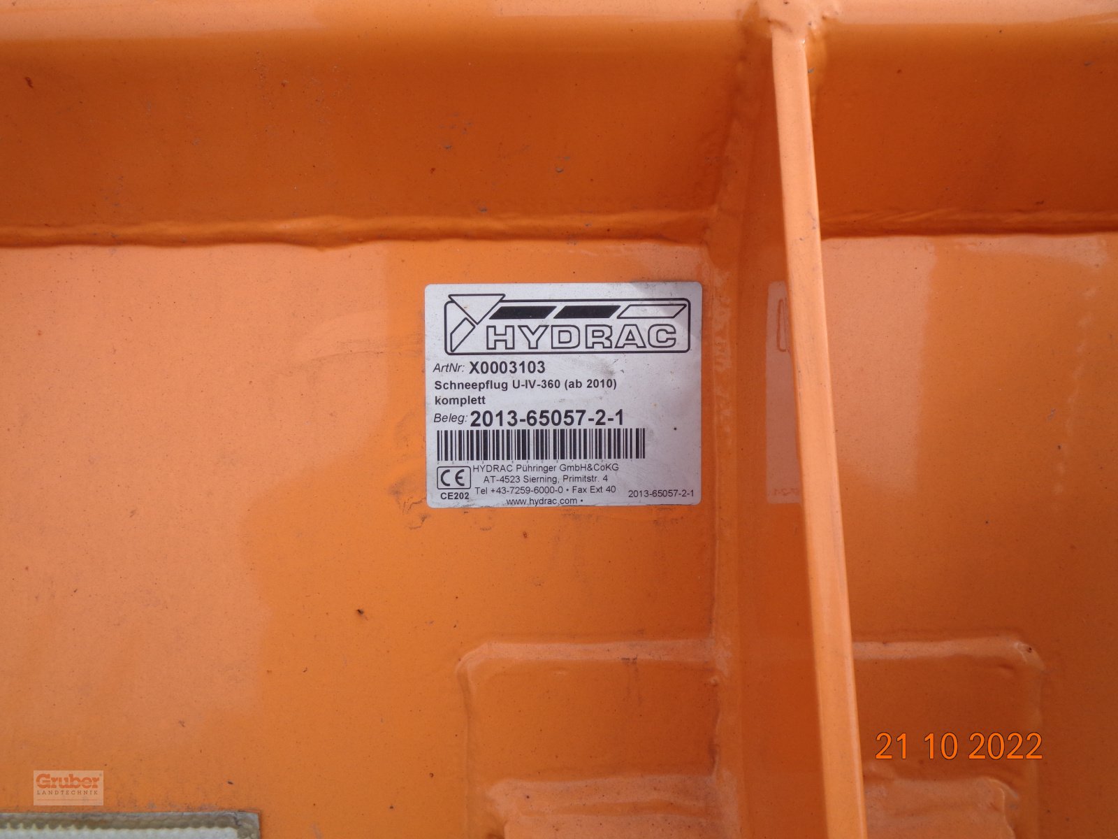 Schneepflug typu Hydrac U-IV-360, Gebrauchtmaschine v Wallersdorf (Obrázek 5)