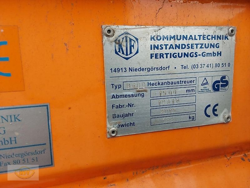 Schneepflug des Typs KIF B400 für z.B. Multicar, Pritschenfahrzeuge, Vorführmaschine in Mühlhausen-Görmar (Bild 5)