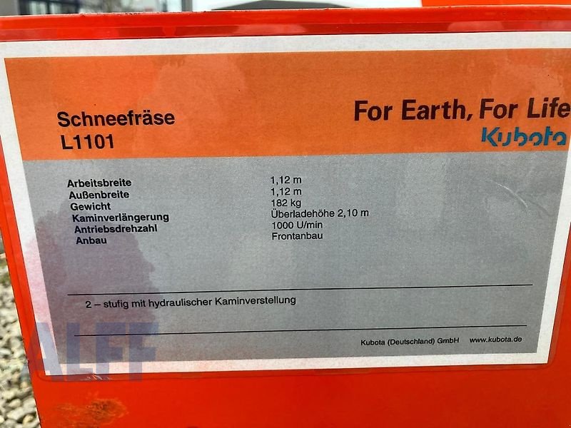 Schneepflug des Typs Kubota KOVA L1101 WA, Neumaschine in Bitburg-Flugplatz (Bild 5)