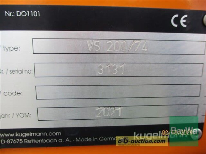 Schneepflug del tipo Kugelmann VS 200/74 VARIO #539, Gebrauchtmaschine en Schönau (Imagen 8)