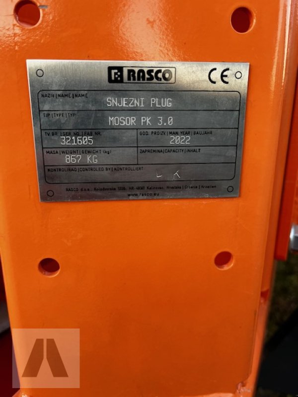 Schneepflug des Typs Rasco MOSOR PK 3.0, Gebrauchtmaschine in Soyen (Bild 3)