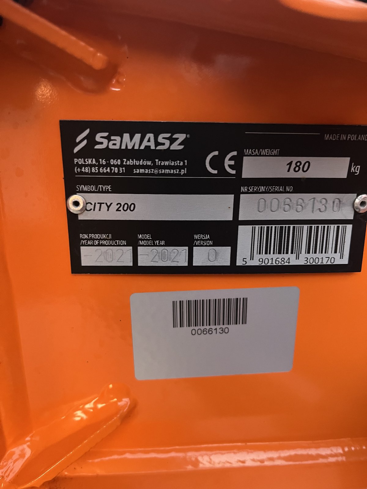 Schneepflug des Typs SaMASZ City 200, Neumaschine in Schechen (Bild 3)