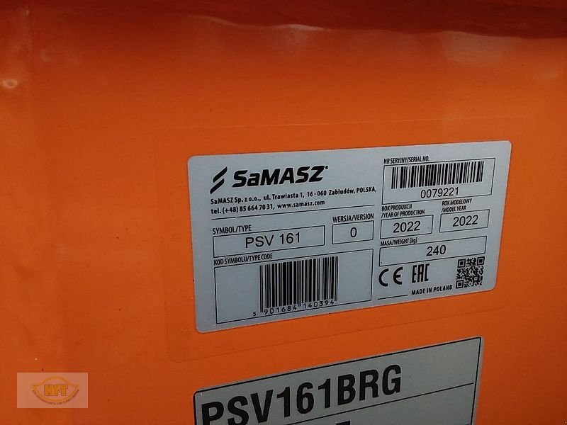 Schneepflug des Typs SaMASZ PSV 161 für z.B. Weidemann/Schäffer Radlader, Neumaschine in Mühlhausen-Görmar (Bild 4)