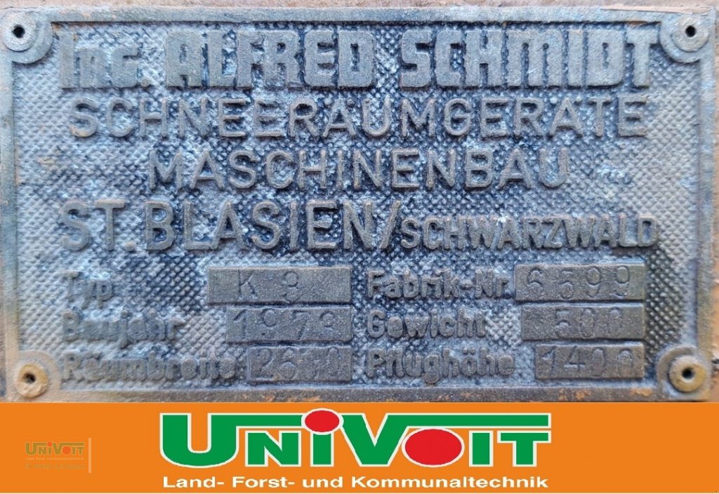 Schneepflug a típus Schmidt Keilpflug K 3 für Unimog - MB trac, Gebrauchtmaschine ekkor: Warmensteinach (Kép 4)