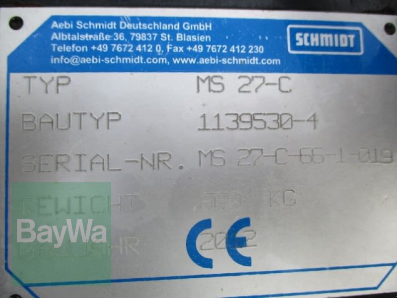 Schneepflug tip Schmidt MS 27 C   # 548, Gebrauchtmaschine in Schönau b.Tuntenhausen (Poză 11)