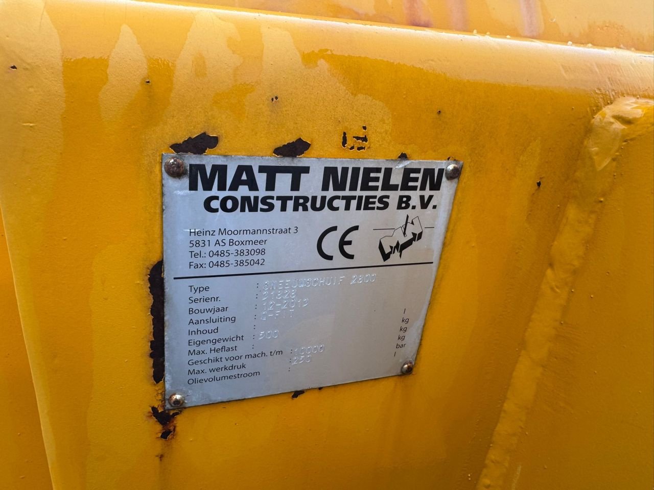 Schneepflug za tip Sonstige Matt Nielen 280, Gebrauchtmaschine u Bleiswijk (Slika 4)
