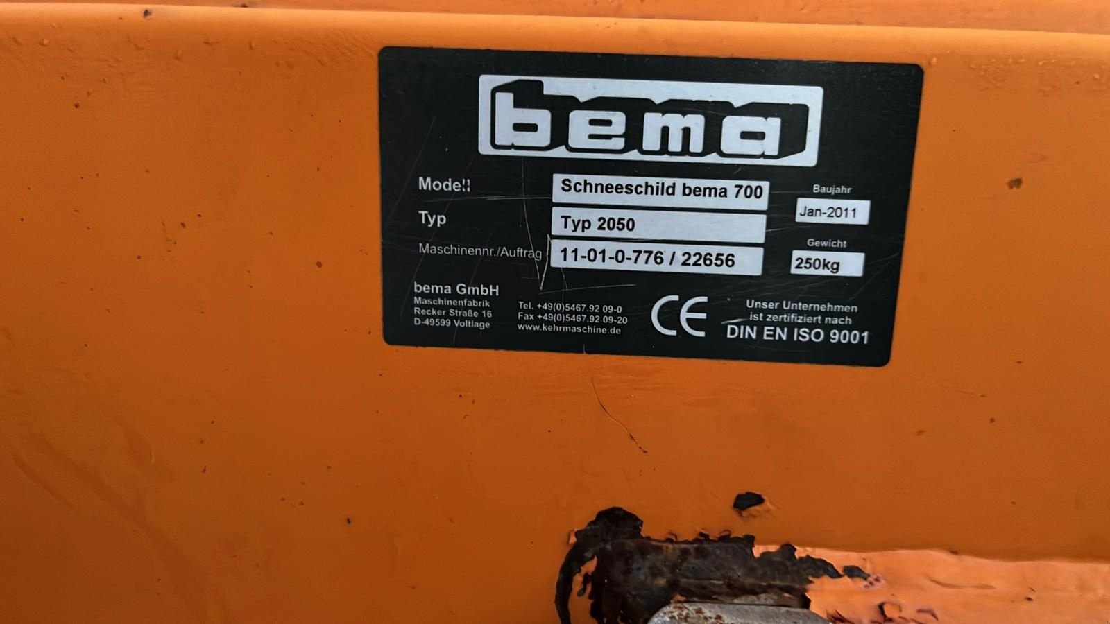 Schneepflug typu Sonstige Schneepflug Bema, Gebrauchtmaschine v NATTERNBACH (Obrázek 14)