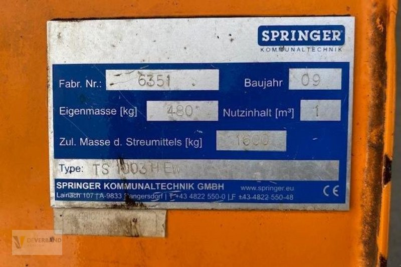 Schneepflug типа Springer TS 1003 H EW, Gebrauchtmaschine в Colmar-Berg (Фотография 2)