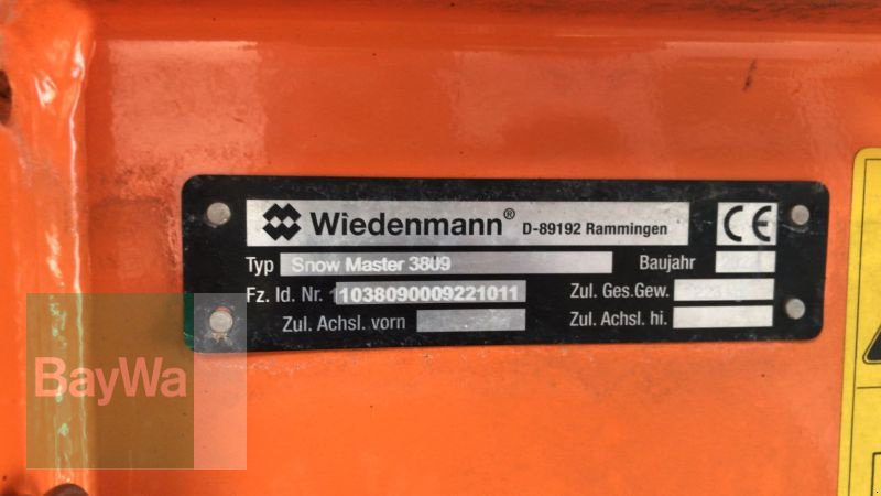 Wiedenmann Snowmaster 3809, Gebrauchtmaschine, Baujahr: 2022 (Bild 15) Schneepflug des Typs Wiedenmann Snowmaster 3809, Gebrauchtmaschine in Mindelheim (Bild 15)