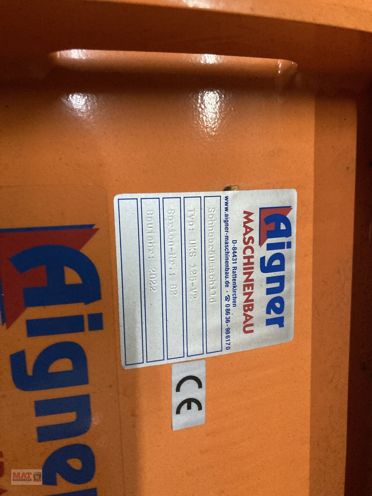 Schneeräumschild des Typs Aigner UKS 125, Neumaschine in Waldkraiburg (Bild 2)