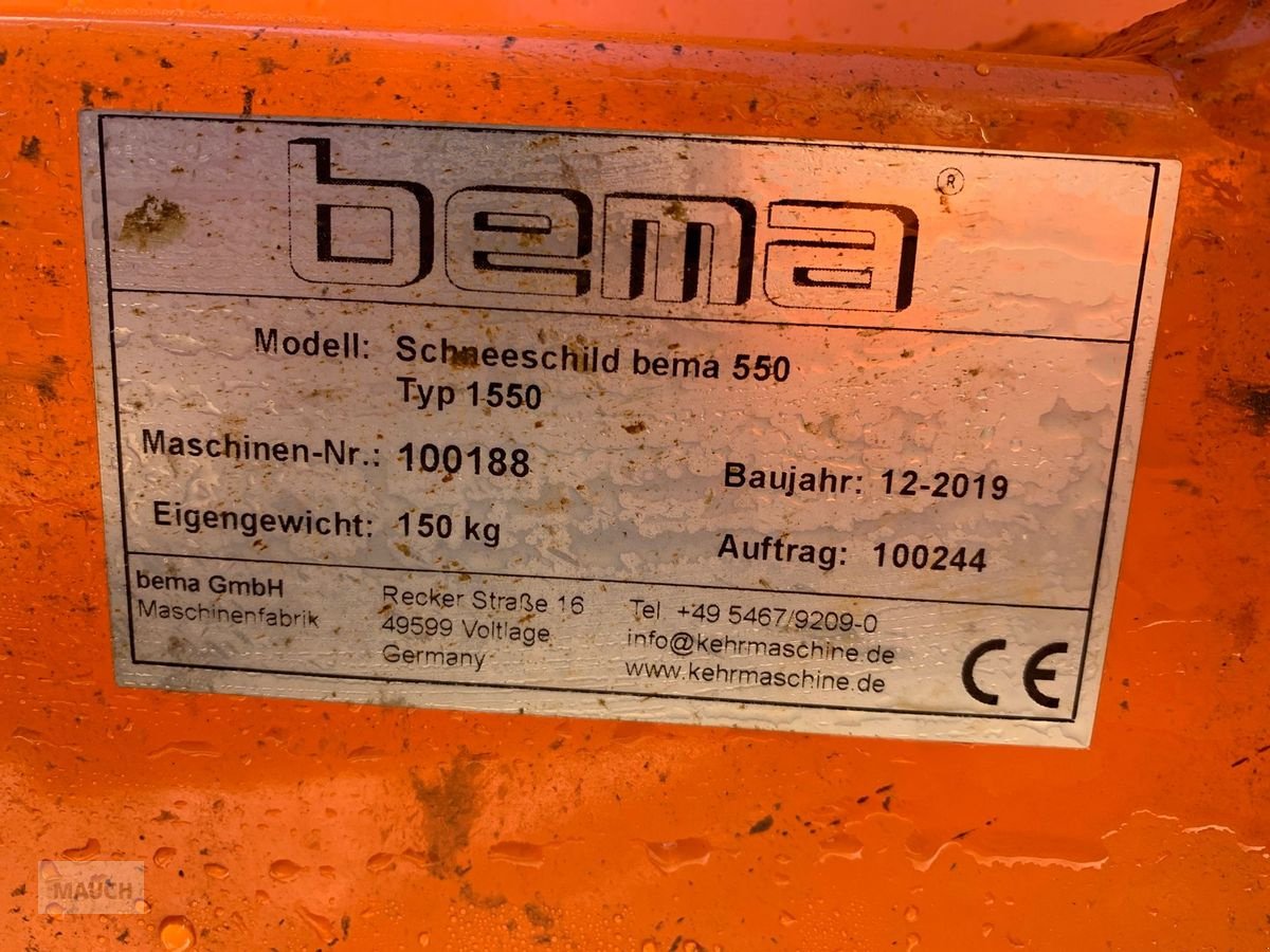 Schneeräumschild tip Bema Schneeschild Bema 550/1550, Gebrauchtmaschine in Burgkirchen (Poză 6)