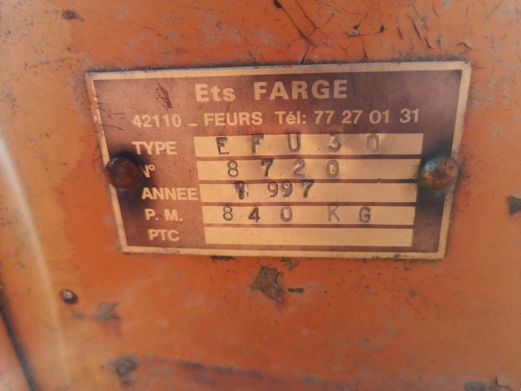 Schneeräumschild des Typs France Elevateur ETS FARGE EFU30, Gebrauchtmaschine in BEAULEU (Bild 7)