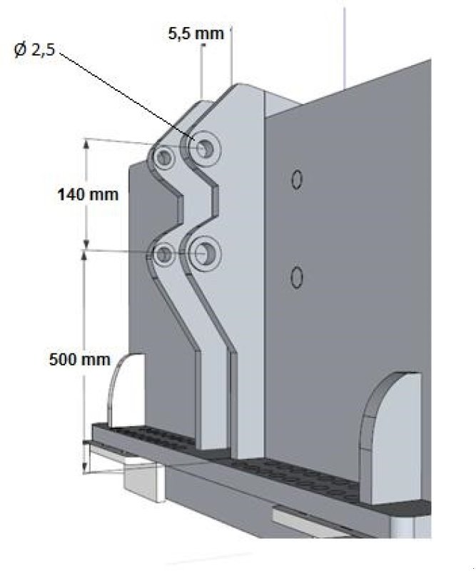 Schneeräumschild des Typs Geo Skrabe blad til lift 270cm, Gebrauchtmaschine in Vinderup (Bild 5)