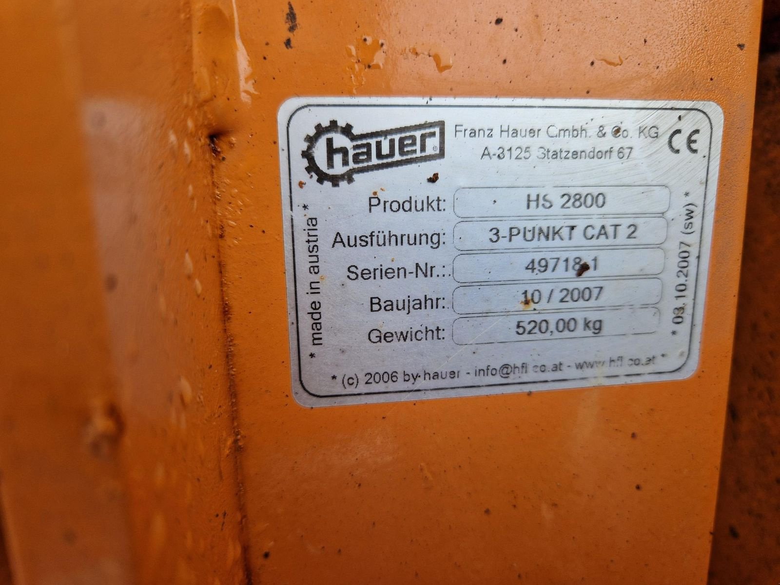 Schneeräumschild del tipo Hauer HS 2800, Gebrauchtmaschine en Grünbach (Imagen 6)