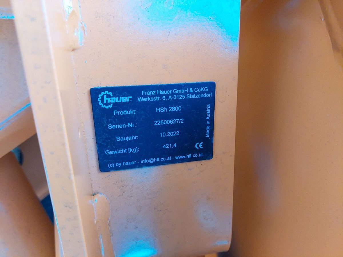 Schneeräumschild tip Hauer HSh 2800, Neumaschine in Bergheim (Poză 3)