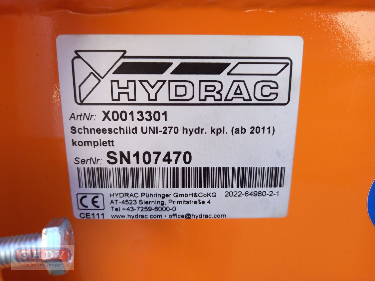 Schneeräumschild a típus Hydrac UNI - 270, Neumaschine ekkor: Lebring (Kép 9)