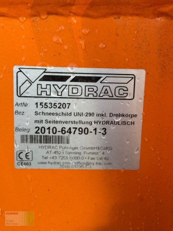 Schneeräumschild van het type Hydrac UNI 290 SCHNEESCHILD, Gebrauchtmaschine in Heilsbronn (Foto 5)