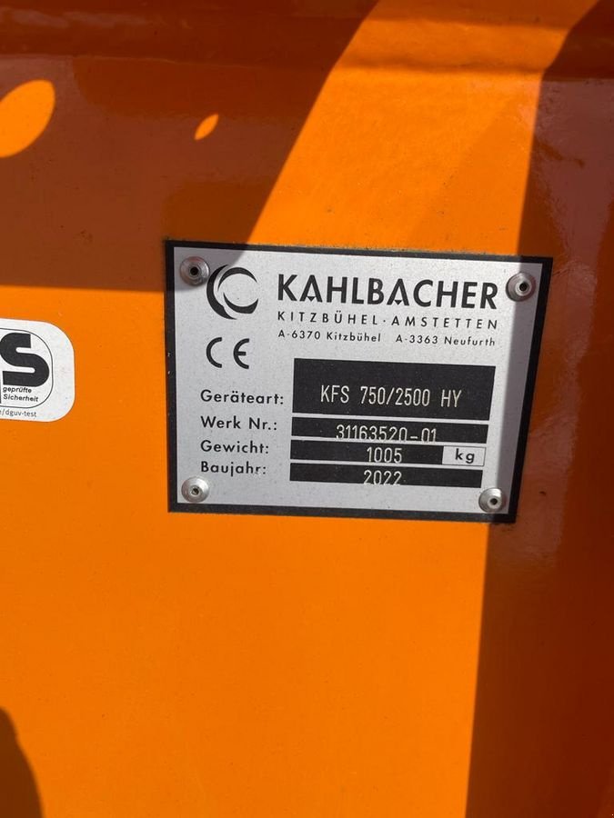 Schneeräumschild типа Kahlbacher KFS750/2500HY, Vorführmaschine в Wien (Фотография 5)