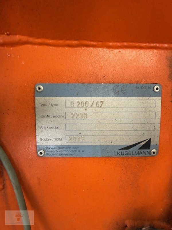 Schneeräumschild typu Kugelmann B200/67 Schneeräumschild, Gebrauchtmaschine v Remchingen (Obrázek 2)