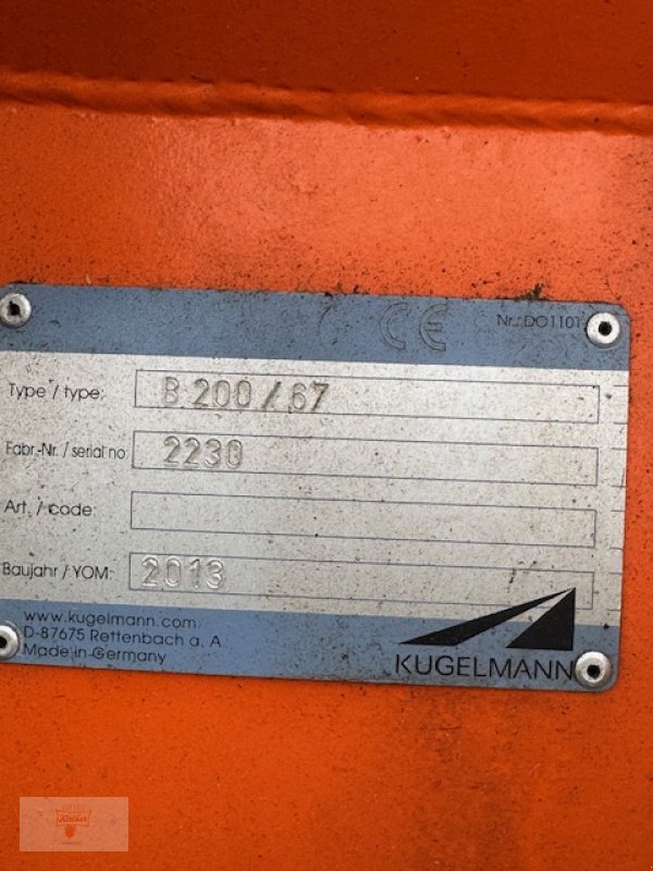 Schneeräumschild typu Kugelmann B200/67, Gebrauchtmaschine v Remchingen (Obrázek 3)