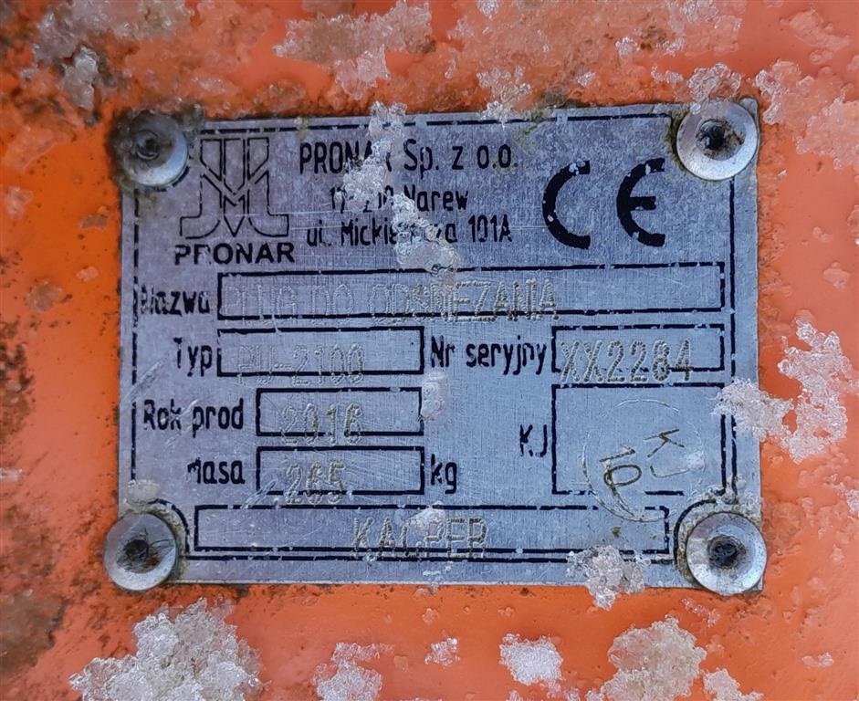 Schneeräumschild del tipo PRONAR PU 2100, Gebrauchtmaschine en Horsens (Imagen 11)