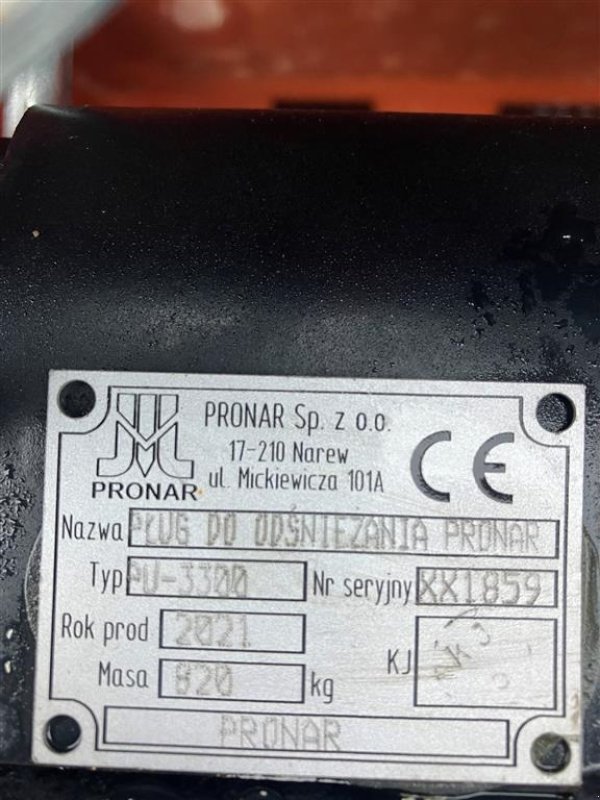 Schneeräumschild typu PRONAR PU-3300, Gebrauchtmaschine w Maribo (Zdjęcie 6)