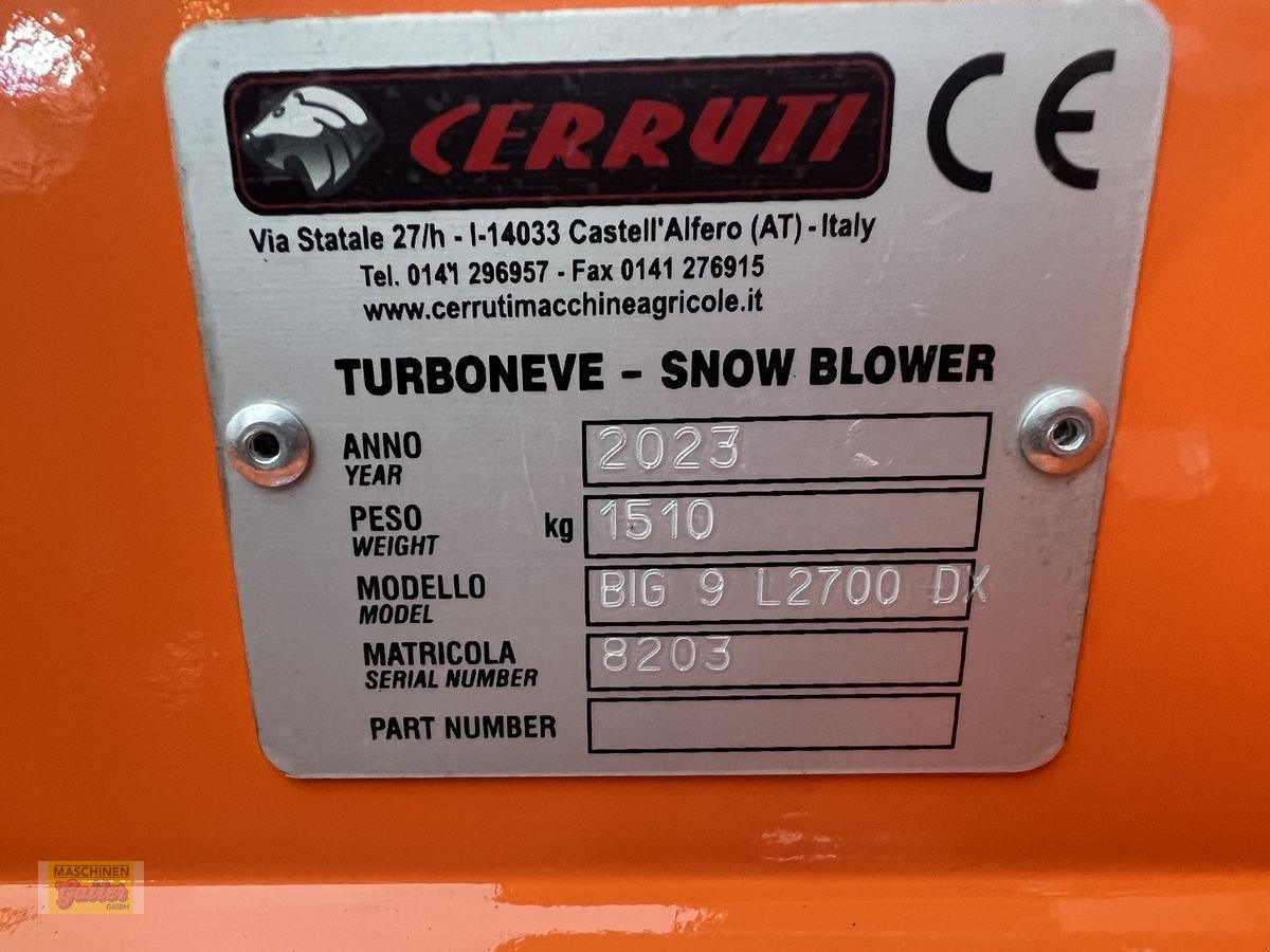 Schneeräumschild typu Sonstige SCHNEEFRÄSE BIG 920 - L2700, Neumaschine v Kötschach (Obrázek 8)