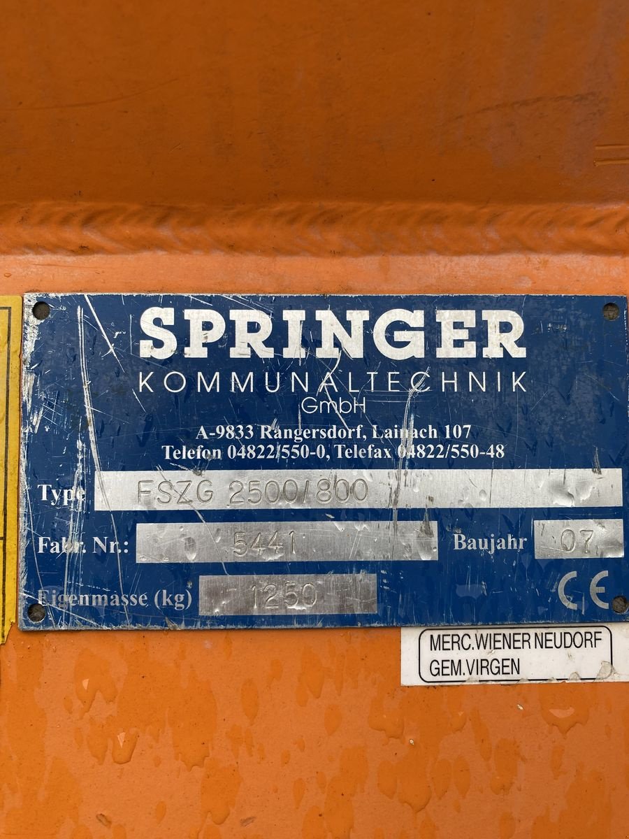 Schneeräumschild tip Springer Schneefräse FSZG 2500/800, Gebrauchtmaschine in Ried im Oberinntal (Poză 5)