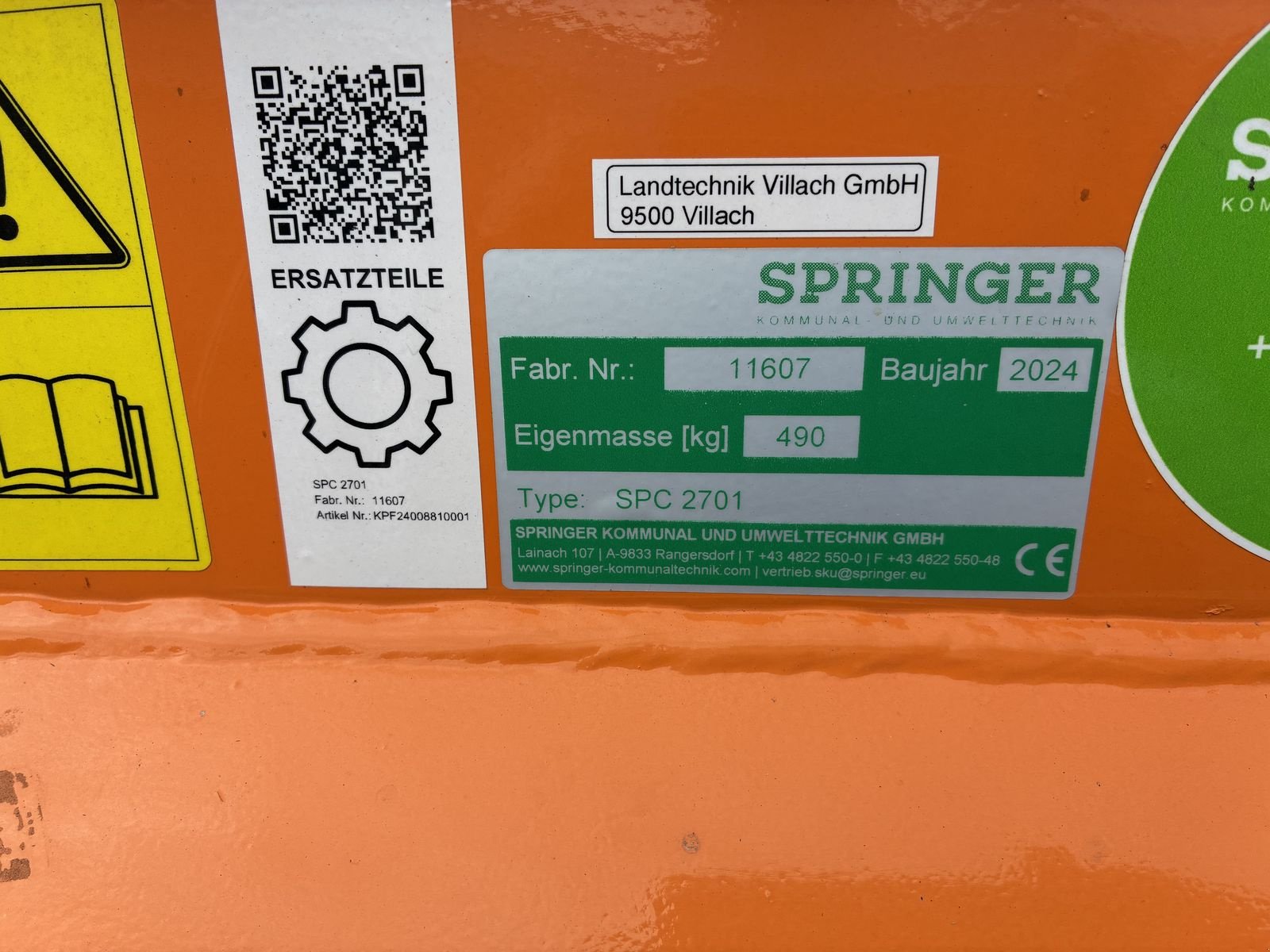 Schneeräumschild typu Springer SPC 2701, Gebrauchtmaschine v Villach (Obrázek 3)