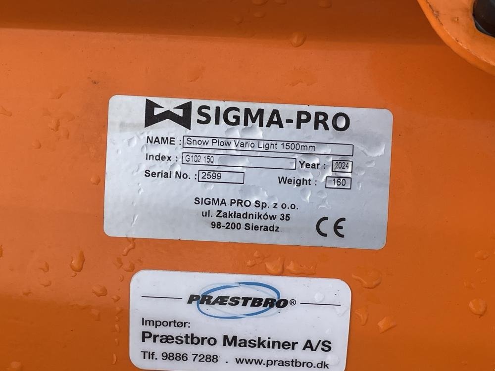 Schneeräumschild typu Stöckli Pro Sigma G102 150 cm, Gebrauchtmaschine v Dronninglund (Obrázek 5)