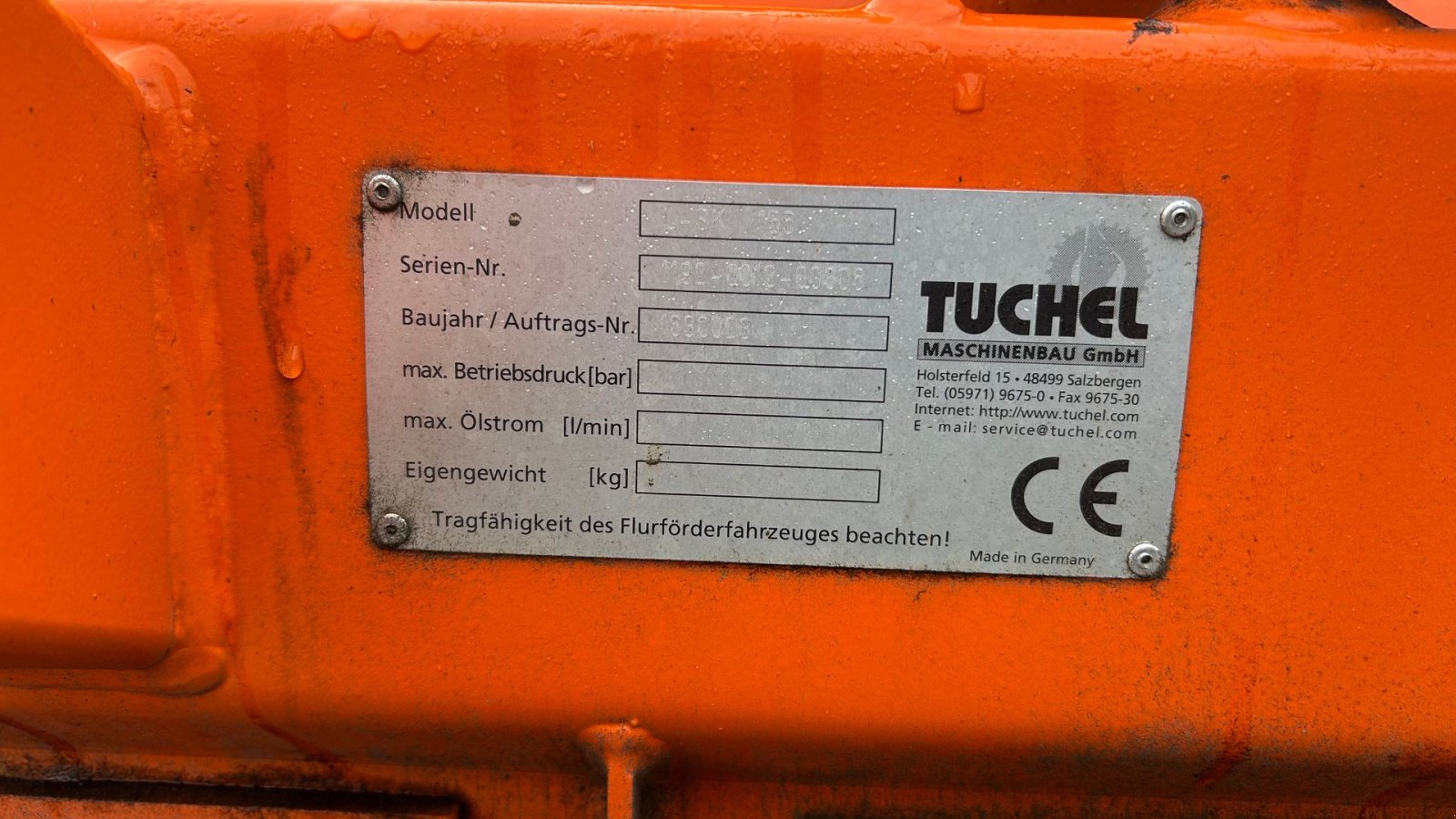 Schneeräumschild des Typs Tuchel L-SK 155 Kramer lille ophæng, Gebrauchtmaschine in Roskilde (Bild 3)