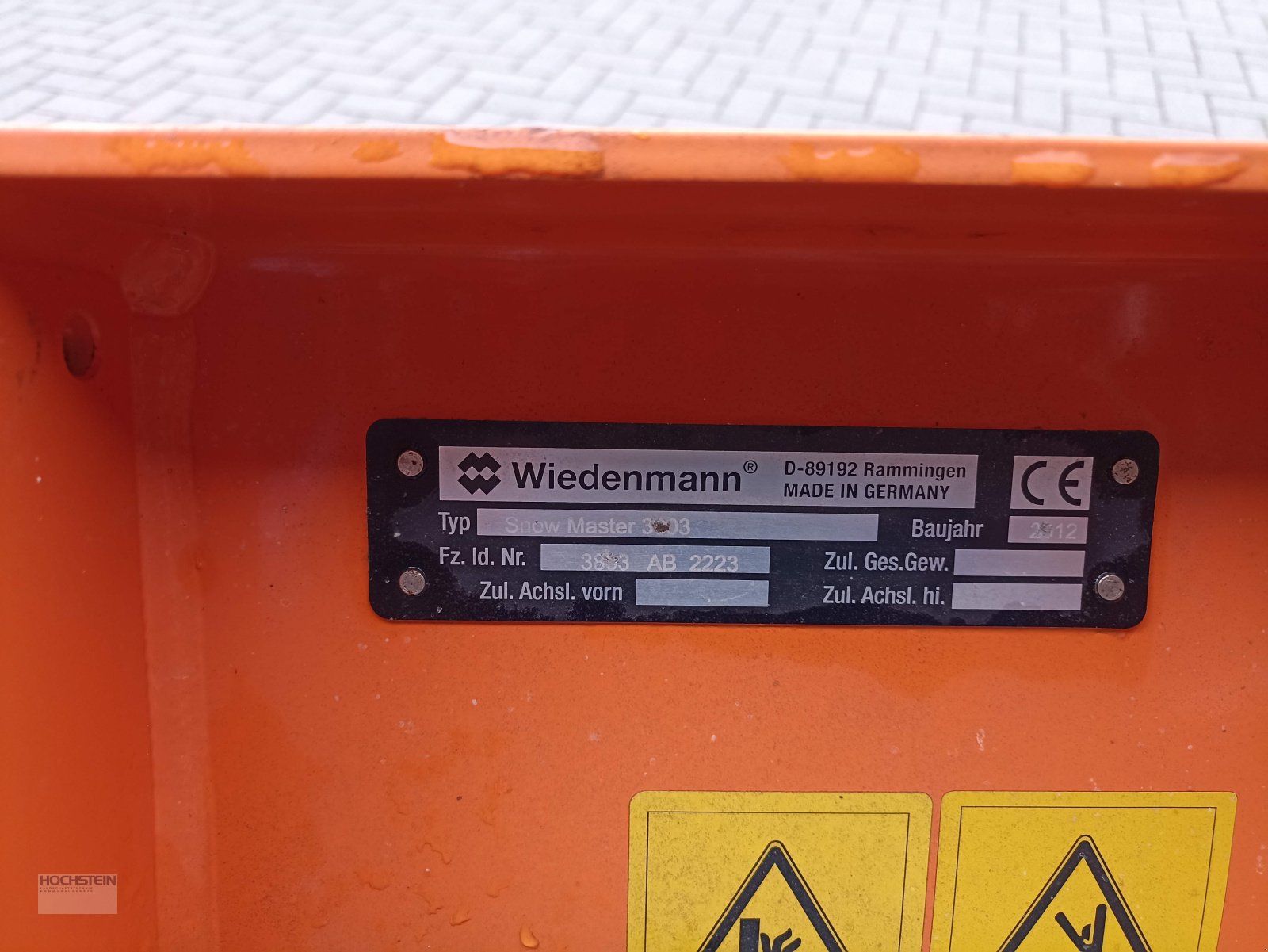 Schneeräumschild typu Wiedenmann Snow Master 3800, Gebrauchtmaschine v Heidelberg - Rohrbach Süd (Obrázek 5)