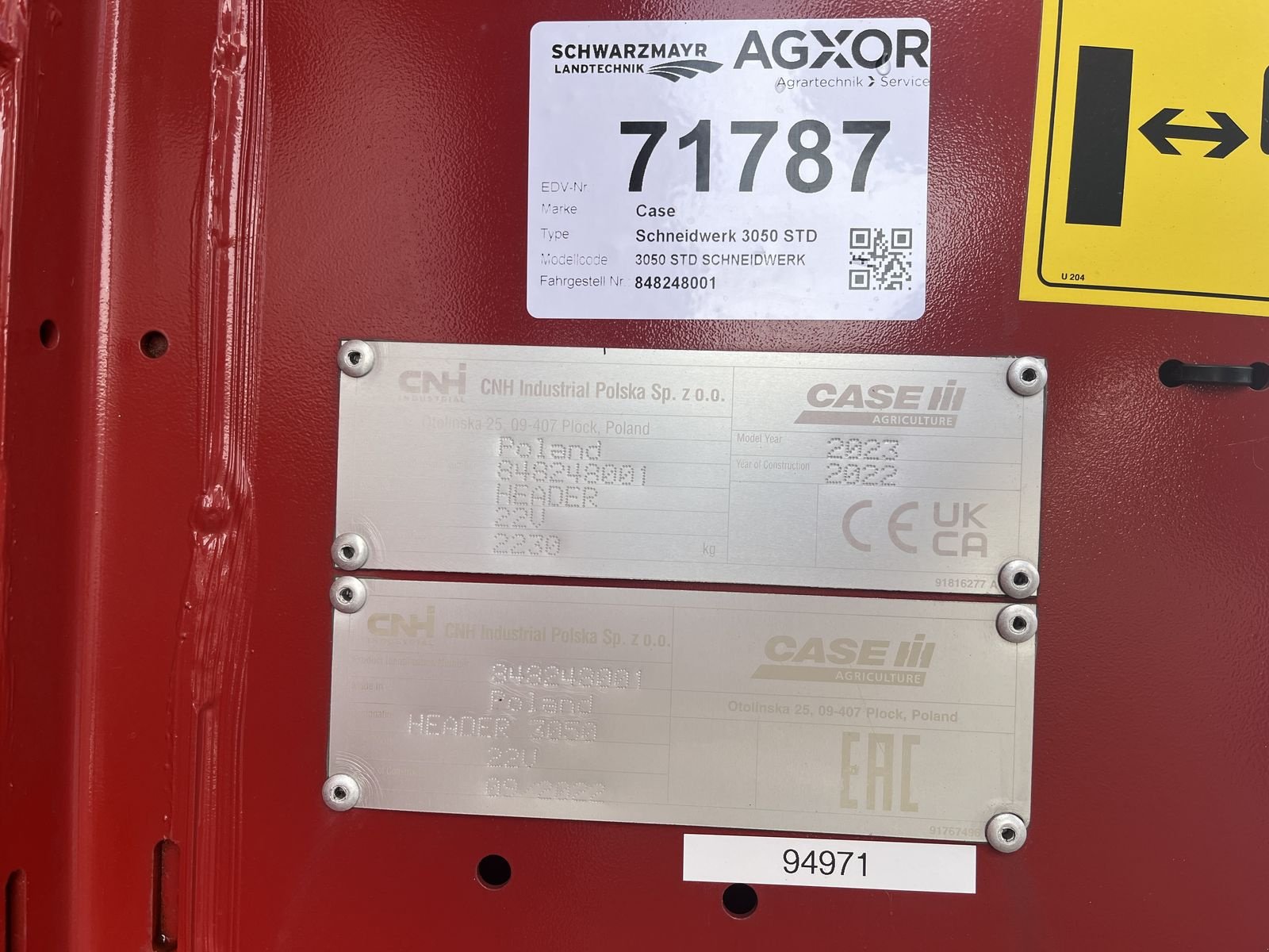 Schneidwerk van het type Case IH 3050 STD 6,70, Vorführmaschine in Harmannsdorf (Foto 6)