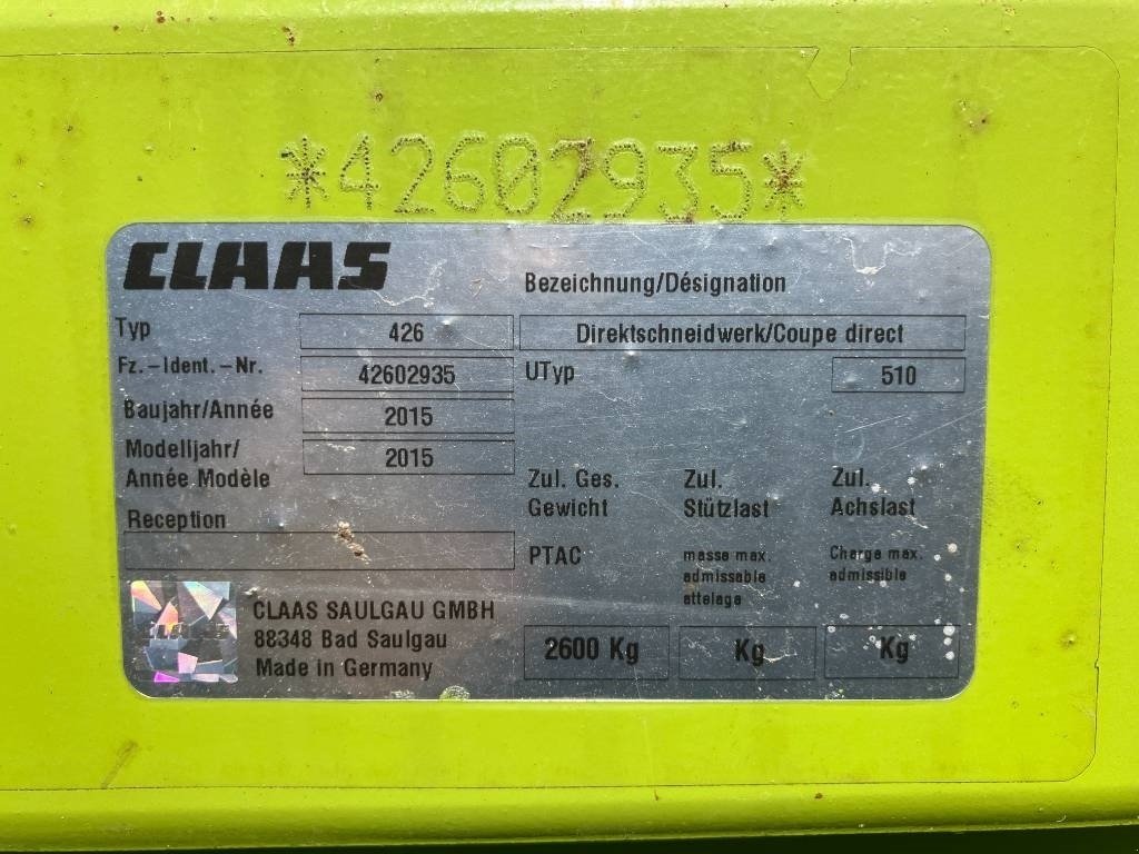 Schneidwerk des Typs CLAAS DIRECT DISC 520, Gebrauchtmaschine in Brønderslev (Bild 5)