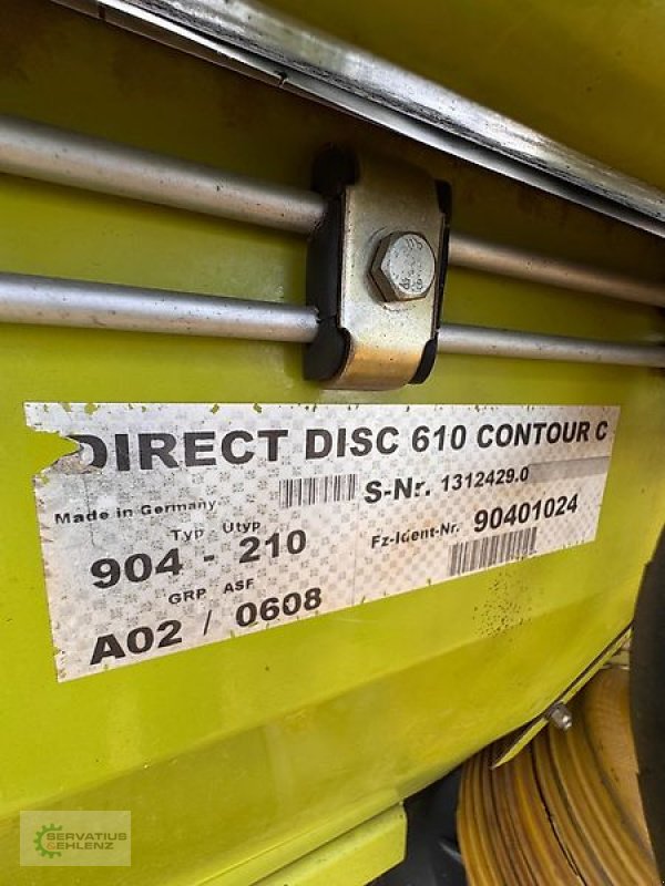 Schneidwerk του τύπου CLAAS DIRECT DISC 610 COMFORT, Gebrauchtmaschine σε Rittersdorf (Φωτογραφία 9)