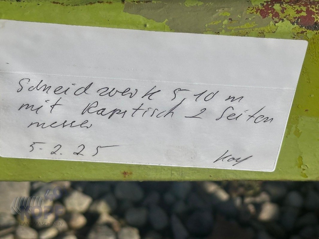 Schneidwerk vrste CLAAS Schenidwerk 5,10 m Rapstisch mit Wagen komplett, Gebrauchtmaschine v Schutterzell (Slika 18)