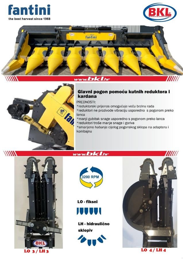 Schneidwerk des Typs Fantini LH 3 Maispflücker 6 Reihen Klappbar, Neumaschine in Rovisce (Bild 13)