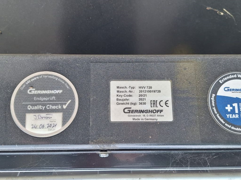 Schneidwerk des Typs Geringhoff HV 720 Vario, Gebrauchtmaschine in CHEMAUDIN ET VAUX (Bild 10)