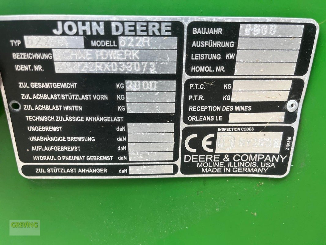 Schneidwerk typu John Deere 622R inkl. Zürn Rapstisch, Gebrauchtmaschine v Ahaus (Obrázek 18)